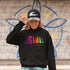 This Camping hoodie features a stunning colorful gradient forest graphic that captures the essence of the great outdoors. With the inspiring saying "WILD-Not All Who Wander Are Lost" boldly printed, it serves as a reminder to embrace your wild spirit and wanderlust.
